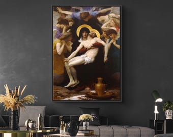 The Pieta Print: French Realism, Virgin Mary - Canvas or Poster