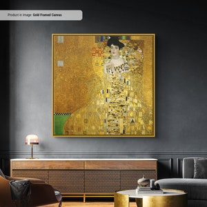 Gustav Klimt Portrait of Adele Canvas/Poster Art Reproduction, Klimt Reproduction, Classic Canvas Wall Art, Symbolism Art Nouveau Painting