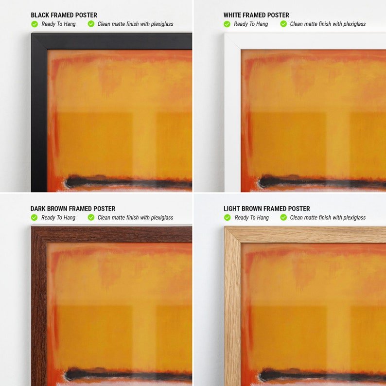 Mark Rothko Set Of 3 Canvas/Poster Art Reproduction, Rothko Reproduction, Abstract Canvas Wall Art, Modern Minimal Art image 6