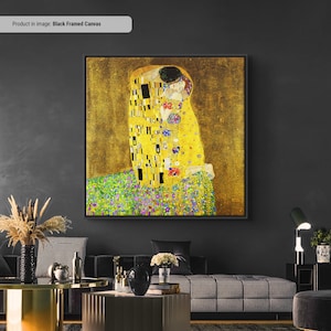 The Kiss Gustav Klimt Canvas/Poster Art Reproduction, Klimt Reproduction, Classic Wall Art, Symbolism Art Nouveau Painting