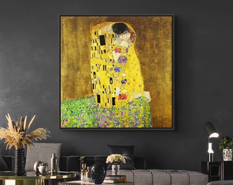 Stampa Su Tela Due Angeli Di Gustav Klimt 60x90cm - Quadro Decorativo Per Casa E Ufficio - Foto 2