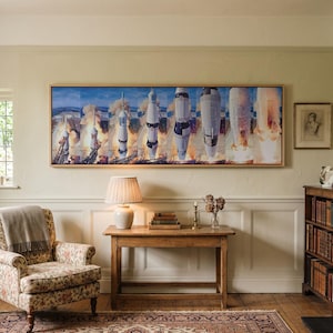 Apollo 11 Rocket Launch Evolution Sequence Space Exploration Canvas Print