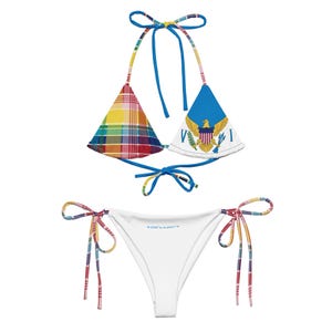 Virgin Islands Madras & Flag Fusion Swim Set