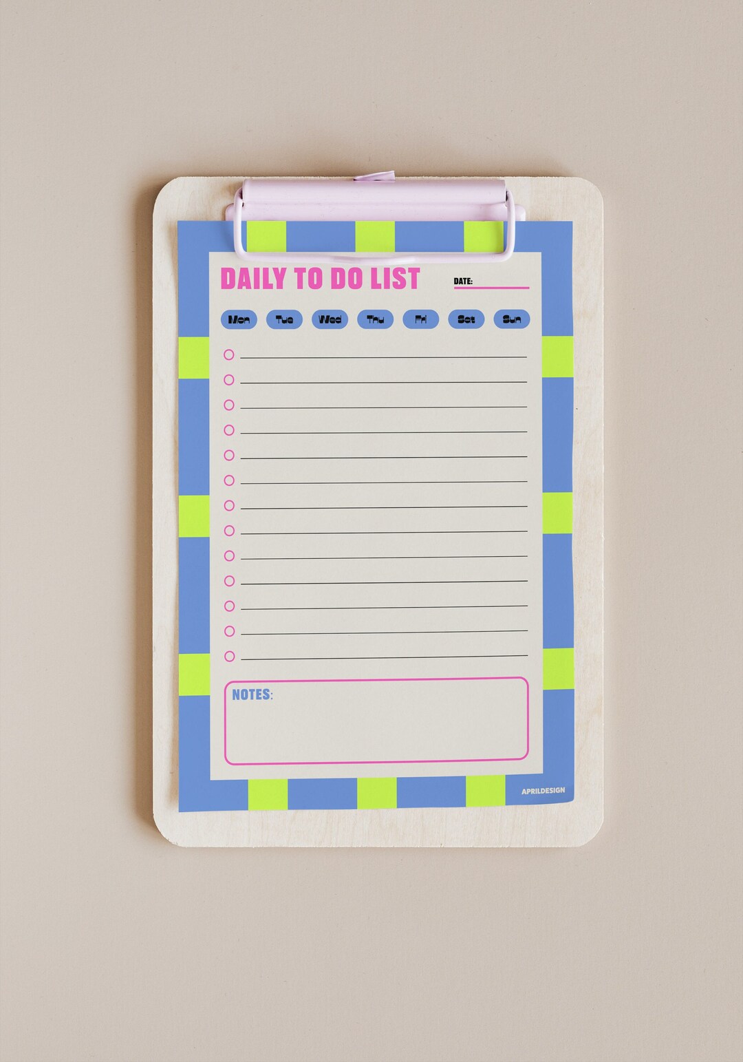 Daily to Do List Printable Daily Task List Instant Download - Etsy
