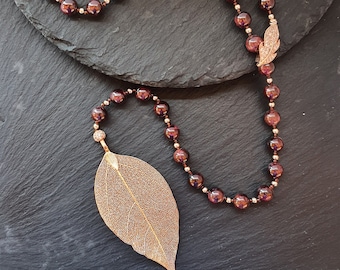 Real Leaf Necklace • Necklace Tie • Statement Necklace • Gift For Her