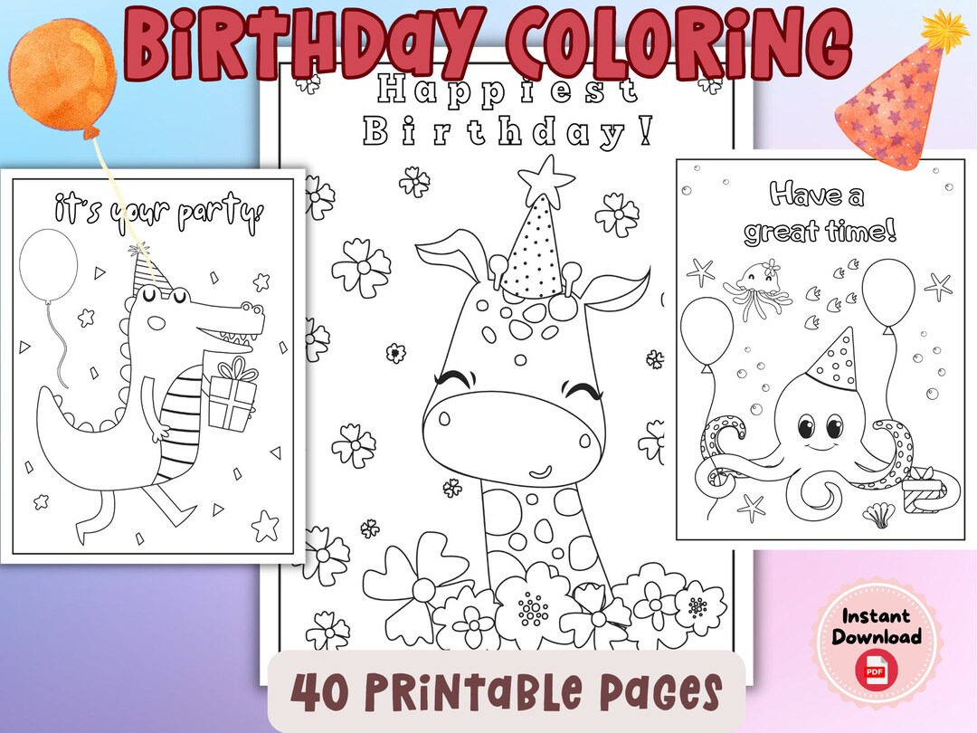 Birthday Coloring Pages, Wild One Birthday, First Birthday Party Favor ...