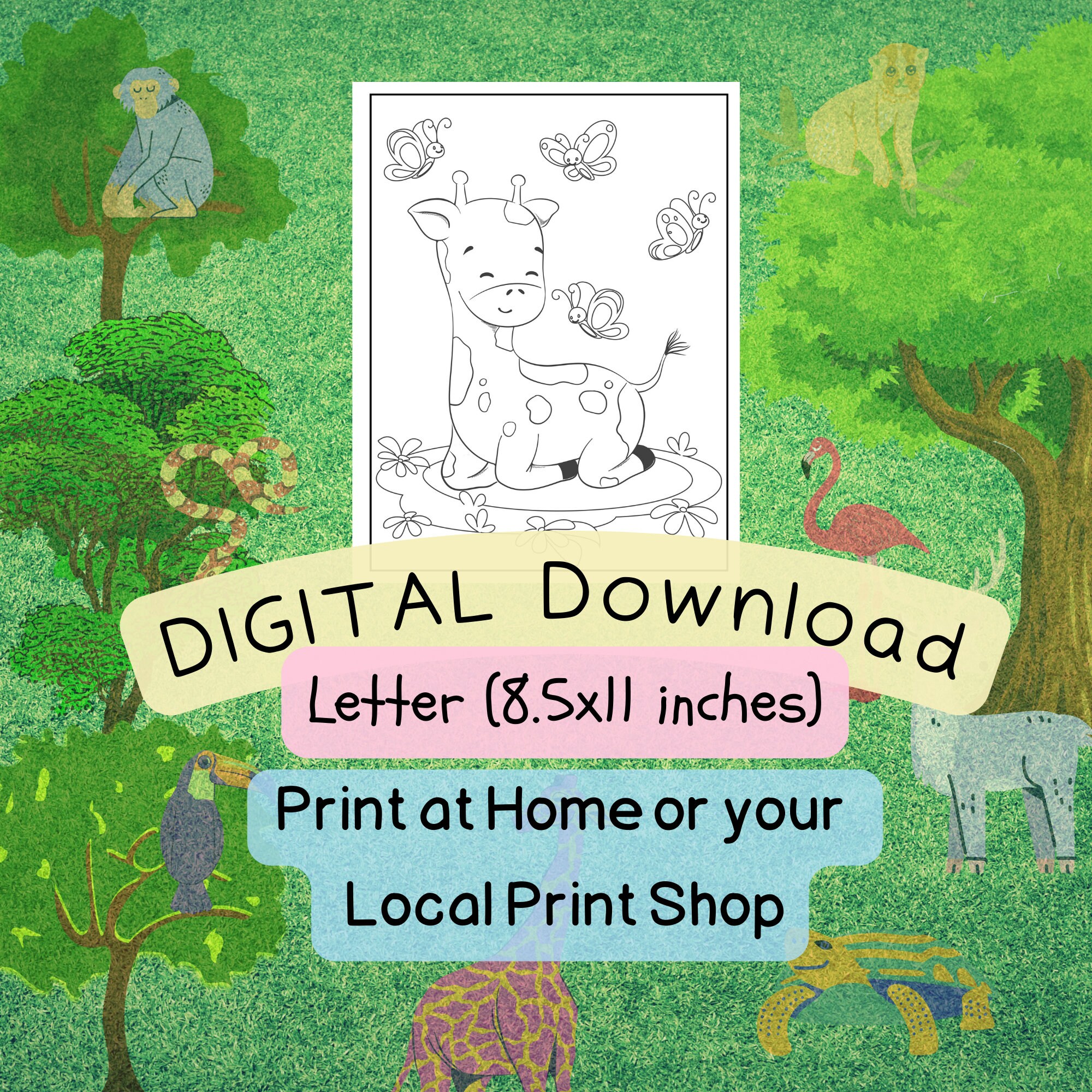 Animals Coloring Pages, Animal Coloring Book for Kids, Printable ...