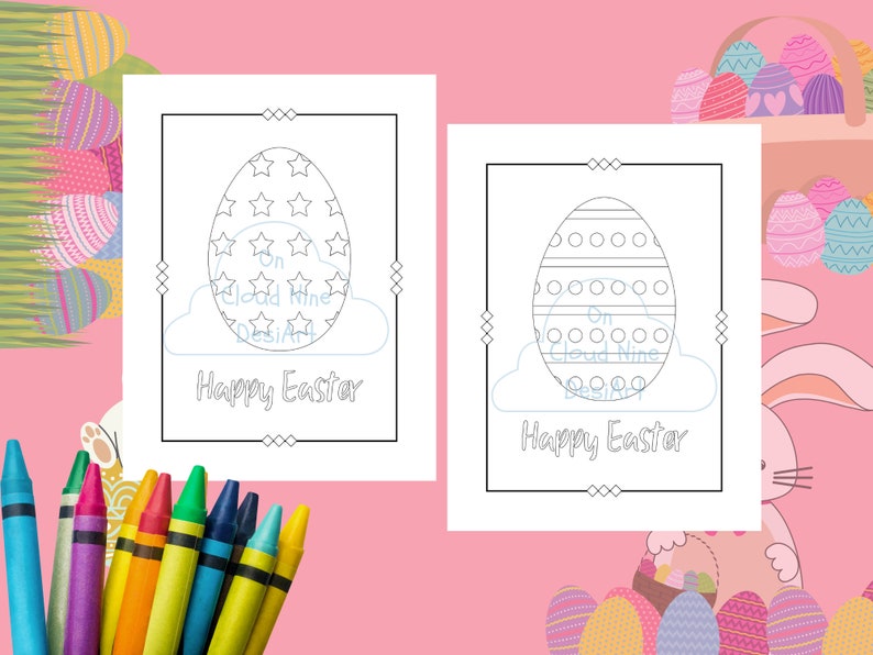 Easter Egg Coloring Pages, Easter Egg Coloring Book, Printable Activity ...