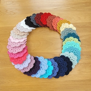 Handmade crochet coasters
