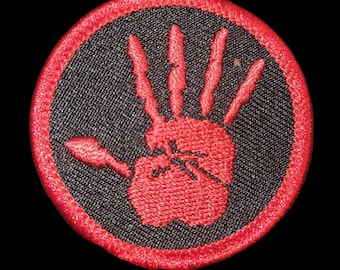 MMIWG Awareness Patch: Embroidered Red Hand - 2 Inch