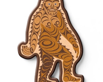 Indigenous Canadian Sasquatch Embroidered Iron On Patch - 2.5” x 3”