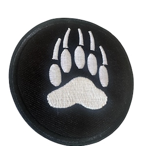 Canadian Indigenous Bear Paw Iron on or Sew On Patch - 3” x 3”