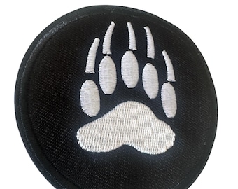 Canadian Indigenous Bear Paw Iron on or Sew On Patch - 3” x 3”