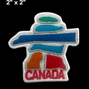 Canadian First Nations  “inuksuk” Indigenous embroidered iron on patch - 2”  x 2”