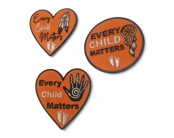 Orange Shirt Day Embroidered Patches - 3 Styles for Truth and Reconciliation