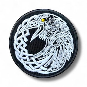 Native Raven Embroidered Iron on Patch 2.5” x 2.5”