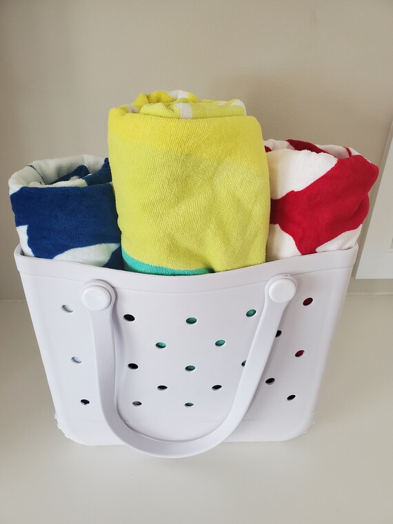 Eva Medium Sized White Bogg Bag Inspired Beach Tote Bag Etsy