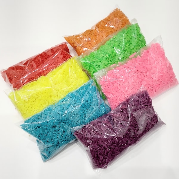 7 Coloured Rice Rangoli Colours Pack of 7 vibrant colours