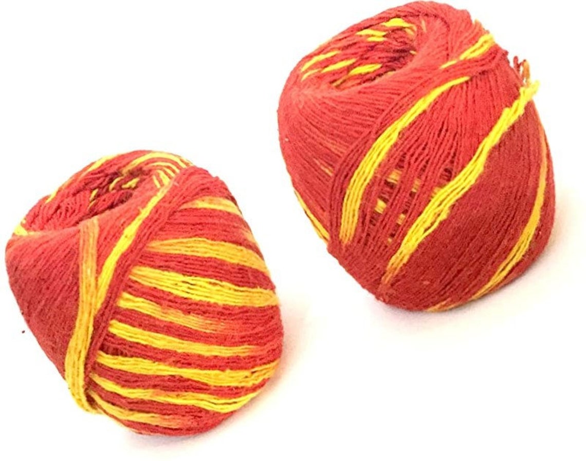 2 X Red Cotton Mauli Thread Balls Indian Punjabi Weddings Ganey Red ...