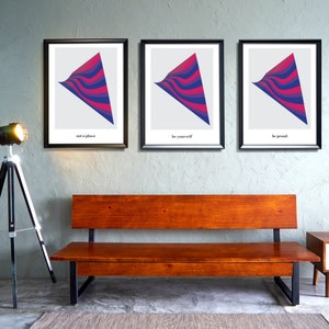 3 Bisexual Flag Art, Bisexual art, bisexual flag, bisexual pride flag, pride poster, lgbtq poster, bi flag, bisexual, bisexual pride