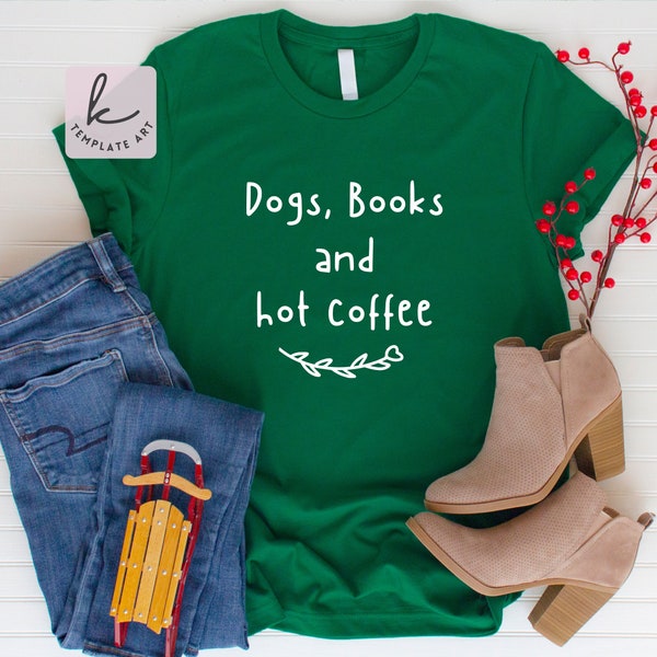 Dogs Books And Coffee Svg Shirt, Svg Files For Cricut, Svg Files, Books Quotes Png, Dog Mom Png, Introvert Mama Svg, Coffee Mugs Designs.