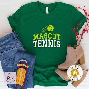 Tennis Mascot Svg, Tennis Team Svg, Tennis Shirt, Team Logo Svg, Tennis Template Svg, Tennis Team Shirts, Tennis Mom Dad Svg