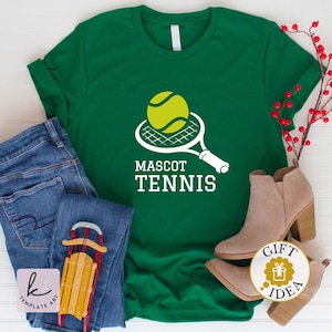 Tennis Mascot Svg, Tennis Team Svg, Tennis Shirt, Team Logo Svg, Tennis Template Svg, Tennis Team Shirts, Tennis Mom Dad Svg