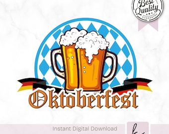 Oktoberfest Design PNG for Shirt, Beer Mug Clipart, Oktoberfest Since 1980, Oktoberfest party, Beer Festival Shirt, INSTANT DOWNLOAD
