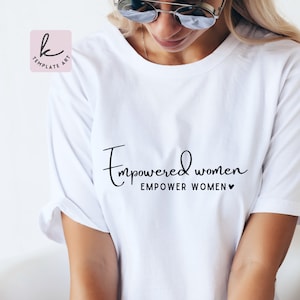 Donne emancipate emancipano le donne SVG, Citazione femminista PNG, Emancipazione femminile SVG, Girl Power SVG, Boss Lady SVG, Donna forte SVG.