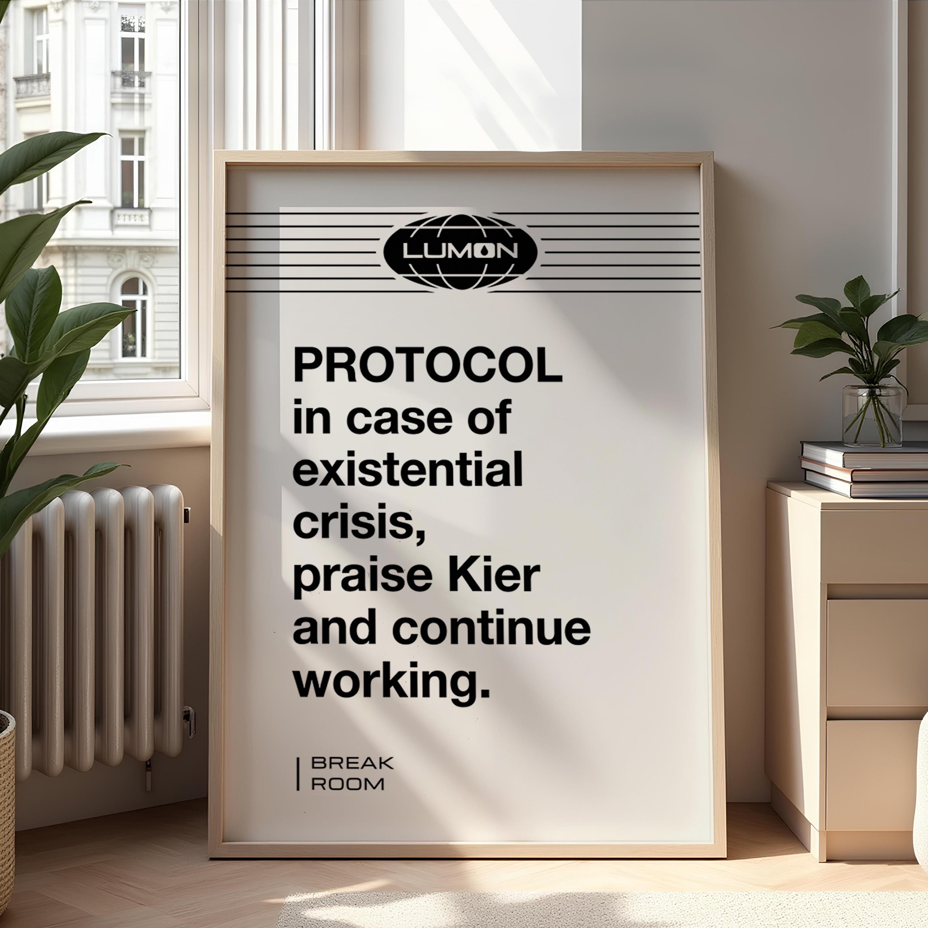 Severance Poster, TV Show Inspired JPG Existential Crisis Praise Kier ...