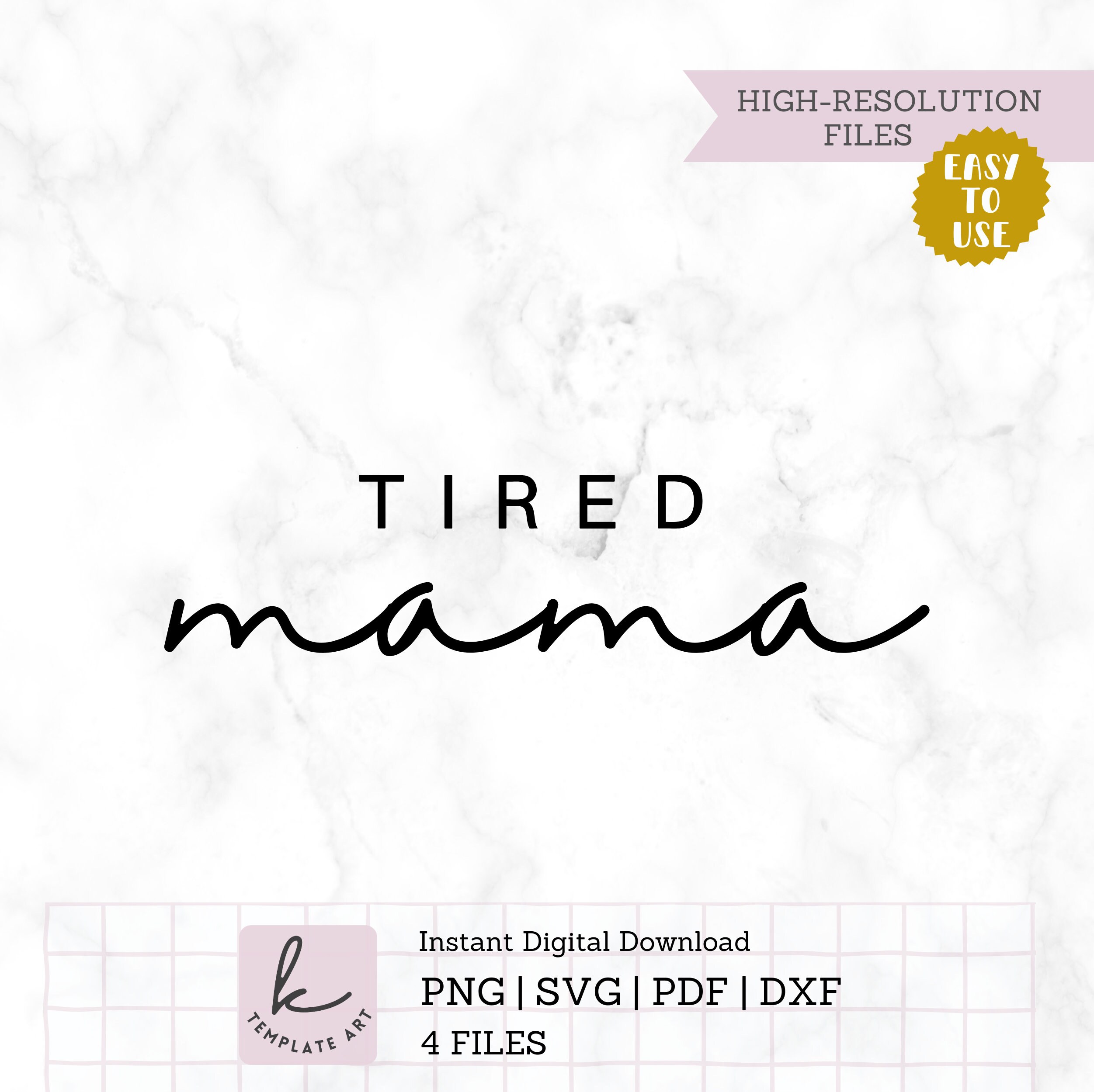 Minimal Tired Mama Svg File, Tired as A Mother Png, Momlife Svg, Mom ...