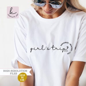 Viaggio estivo minimo per ragazze 2025 Ricordi Spiagge Divertimento maglietta SVG Weekend tra ragazze Vacanza Serata tra ragazze Fuori Vacanze tra ragazze Png Weekend tra ragazze