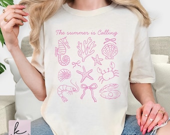 Summer Sea Life SVG PNG, Doodle Shirt Design (Digital Download)