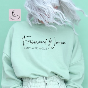 Donne emancipate con lettere a mano danno potere alle donne Svg, citazione femminista Png, donne emancipazione Svg, Girl Power Svg, Boss Lady Svg, donna forte Svg.