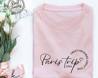 Paris Trip Svg 2026, Girls Trip in Paris Shirt, Europe Trip Png | KTA Aesthetic SVG