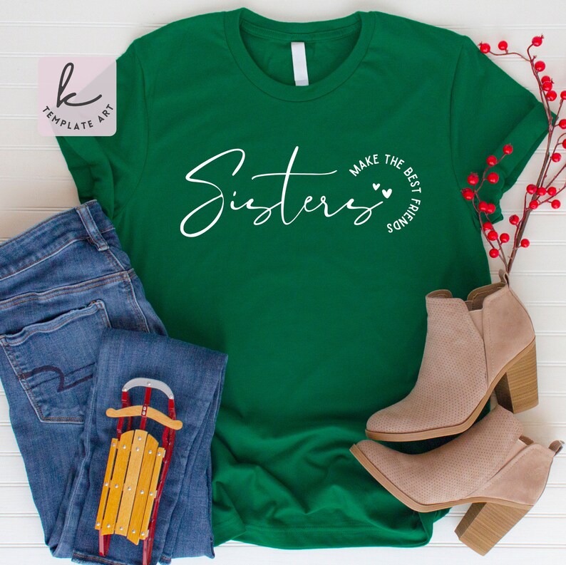 Aesthetic Sisters Make the Best Friends Svg Hearts Love Png Mug Design