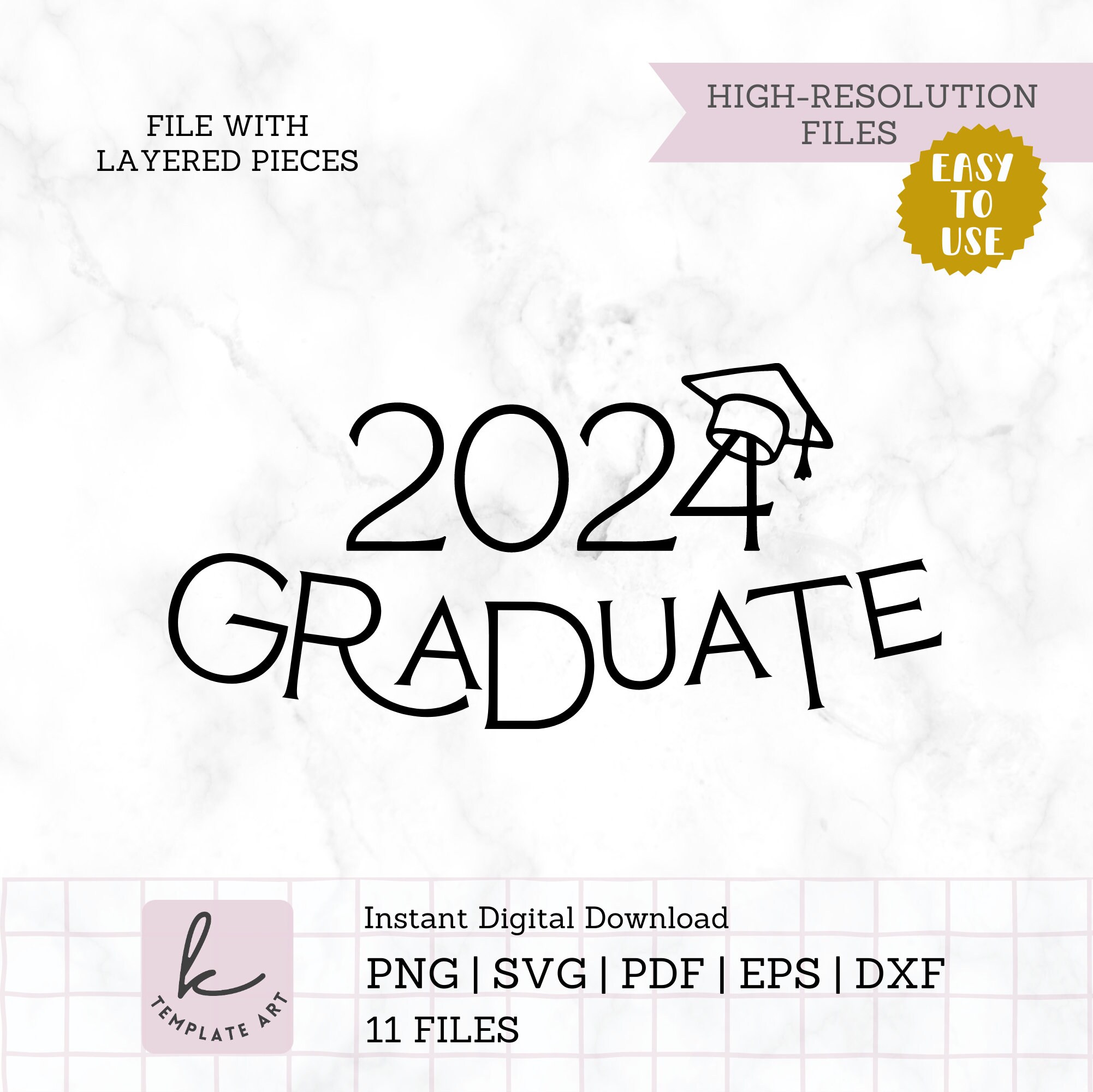 Aesthetic Beautiful 24 Graduate SVG File T-shirt Graduation - Etsy