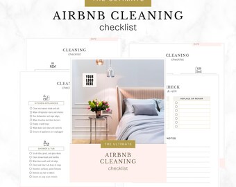 Airbnb Cleaning Checklist Canva Template, Vacation Rental Housekeeping (Digital Download)