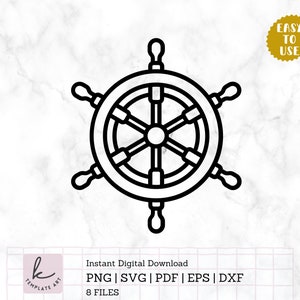 Ship Wheel svg, Nautical Ship Whee, svg Cut Files, Ship Wheel ClipArt, Vector Files. Included svg, dxf, png, eps and pdf files.