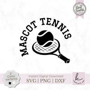 Tennis Mascot Svg, Tennis Team Svg, Tennis Shirt, Team Logo Svg, Tennis Template Svg, Tennis Team Shirts, Tennis Mom Dad Svg
