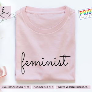 Minimale handgeschriebene feministische Shirt-Svg-Datei, Feminismus-Shirt, Frauen-feministisches Shirt, Damengeschenk-Shirt, Schnittdatei für Cricut.
