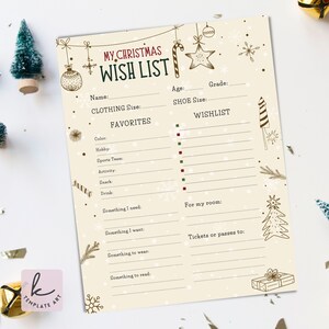 Creme Weihnachtswunschliste für Teenager Png, Feiertage Wunschliste Jpg, Weihnachtswunschliste, LWish List Junge und Mädchen, Kinder Feiertagswunschliste Pdf.