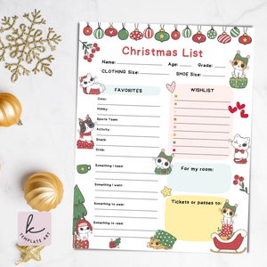 Lustige Katzen Geschenk Wunschliste Jpg, Kinder Weihnachtswunschliste, Kinder Weihnachten Wunschliste Png, Kinder Urlaub Wunschliste, Brief an Santa Pdf.