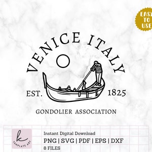 Vintage Venice Italy Gondola Shirt Svg File, Italian Style Shirt Venezia Svg File, Venice Italy Svg, Italy holiday Shirt, Italian fashion.