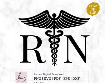 Caduceo de enfermera (SVG), símbolo médico (descarga digital)