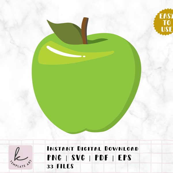 Green 3D Apple Clipart svg file, Teacher svg, School svg, Cricut file, Sublimation file. Included svg, png, eps and pdf files.