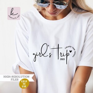 Girl&#39;s Trip 2025 Cheaper Than Therapy Handwritten Quote Shirt Svg File Girl&#39;s Weekend Vacay Vacation Png Girls Night Out Svg