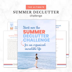 20-dagars sommarutmaning för utrensning, minimalistisk hemorganisation (PDF)