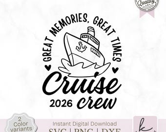 Cruise Crew 2025 SVG, Family Trip PNG (Digital Download)