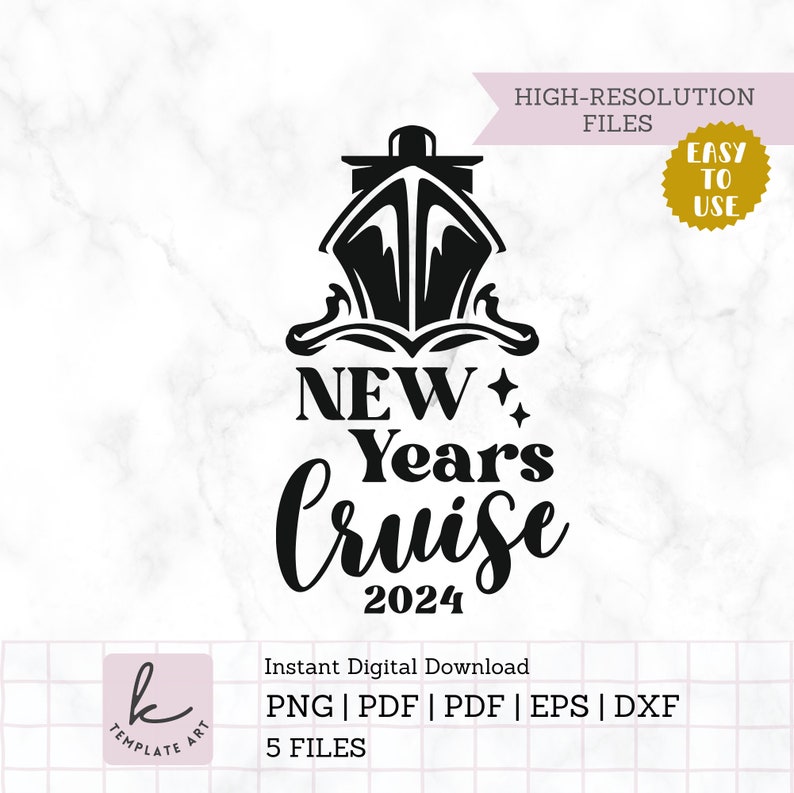 Beautiful New Year Cruise 2024 SVG Family Trip Png Cruise Etsy Australia
